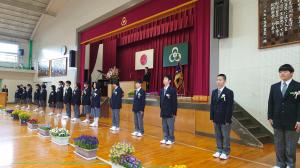 中学校入学式の写真