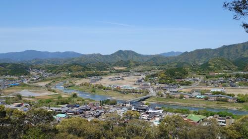 田植え間近の延野々（河後森城・本郭より）